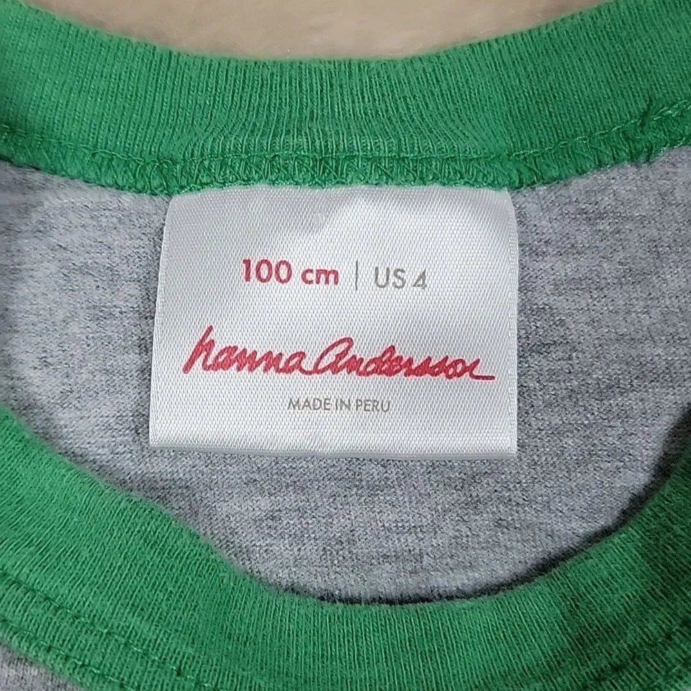 HANNA ANDERSSON 2-PIECE 100% ORGANIC COTTON STRIPED PAJAMAS, SIZE 4